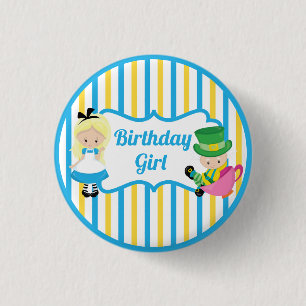 Alice in Wonderland Ronde Button 3,2 Cm