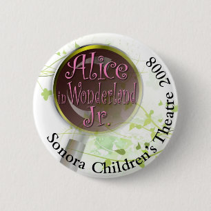 Alice in Wonderland Ronde Button 5,7 Cm
