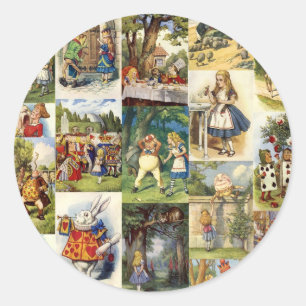 alice in wonderland ronde sticker