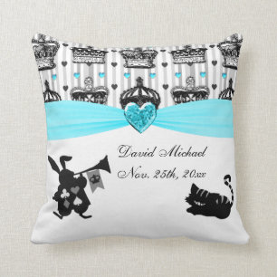 Alice in Wonderland Royal Crowns Baby shower Kussen