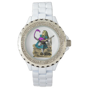 Alice in Wonderland Roze Flamingo Wrist Watch Horloge