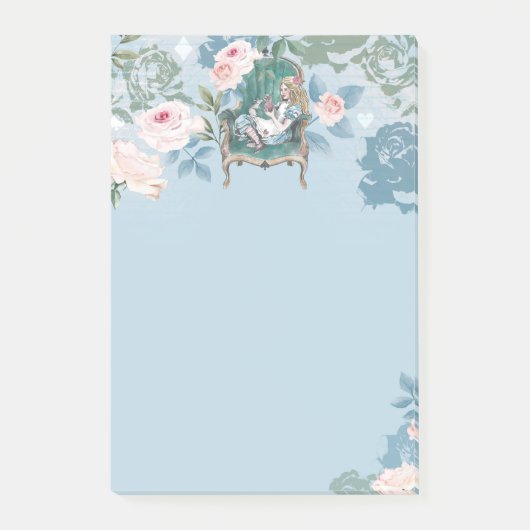  Alice in Wonderland Roze ontkoppeling Post-it® Notes (Voorkant)