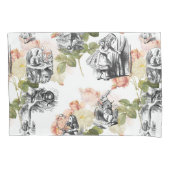 Alice in Wonderland  Rozen Pillow Hoesje Kussensloop (Voorkant)