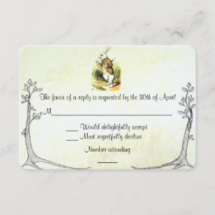 Alice in Wonderland RSVP-kaart RSVP Kaartje