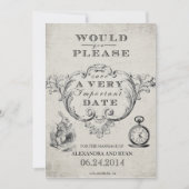 Alice in Wonderland Save the Date (Voorkant)