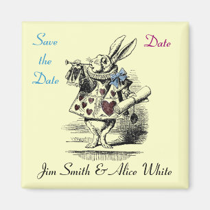 Alice in Wonderland Save the Date Magnet Magneet