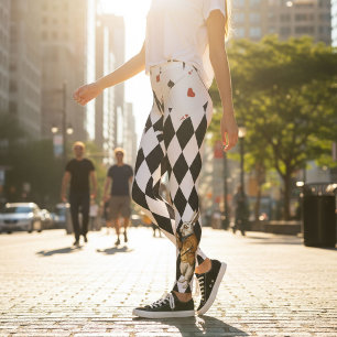 Alice in Wonderland Schattige diamantpatroon Leggings