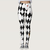 Alice in Wonderland Schattige diamantpatroon Leggings (Voorkant)