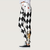 Alice in Wonderland Schattige diamantpatroon Leggings (Links)