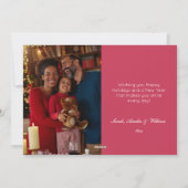 Alice in Wonderland schattige waterverf roze foto Feestdagenkaart (Achterkant)