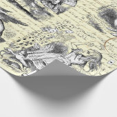 Alice in Wonderland  Script Beige Cadeaupapier (Hoek)