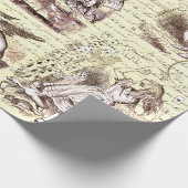 Alice in Wonderland  Script Beige Cadeaupapier (Hoek)