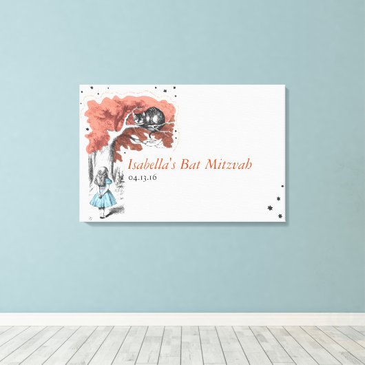Alice in Wonderland Sign-In Canvas Board (Insitu (Houten vloer))