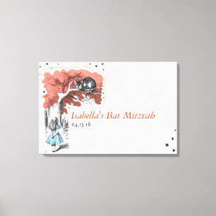 Alice in Wonderland Sign-In Canvas Board Afdruk