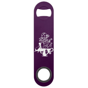 Alice in Wonderland. Silhouette-illustratie Speed Flessenopener