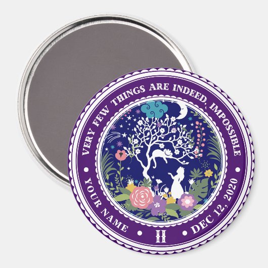 Alice in Wonderland Sobriety Medallion Magneet (Voorkant / Achterkant)