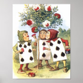 Alice in Wonderland Spade Kaarten Tree Poster (Voorkant)