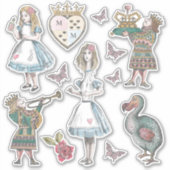Alice in Wonderland Storybook Sticker (Voorkant)