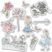 Alice in Wonderland  Storybook Sticker (Voorkant)