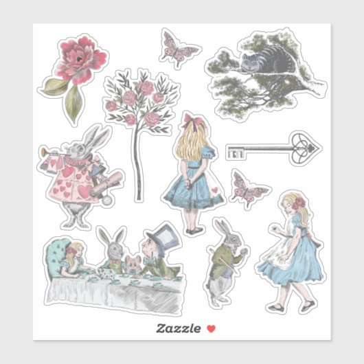 Alice in Wonderland  Storybook Sticker (Vel)