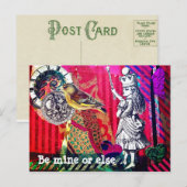 Alice in Wonderland  Style Briefkaart (Voorkant / Achterkant)
