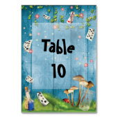 Alice in Wonderland Table Number Card Kaart (Voorkant)