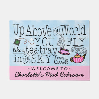 Alice in Wonderland Tea Carroll Quote Persoonlijk Deurmat