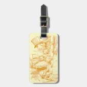 Alice in Wonderland Tea Party Bagagelabel (Voorkant verticaal)