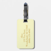 Alice in Wonderland Tea Party Bagagelabel (Achterkant verticaal)