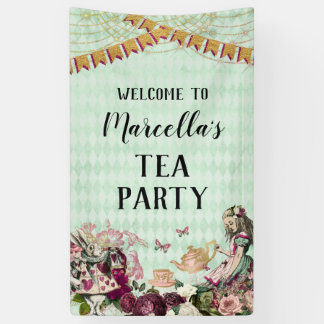 Alice in Wonderland Tea Party Banner