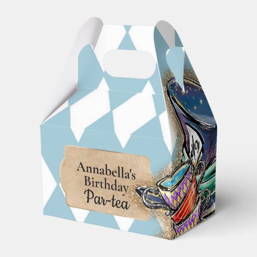 Alice in Wonderland Tea Party Bedankdoosjes (Achterkant)