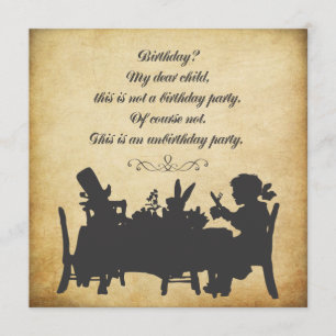  Alice in Wonderland Tea Party Birthday Kaart