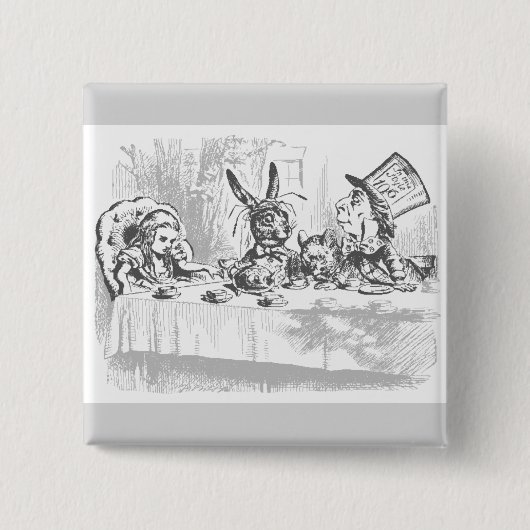  Alice in Wonderland Tea Party Button Pin (Voorkant)