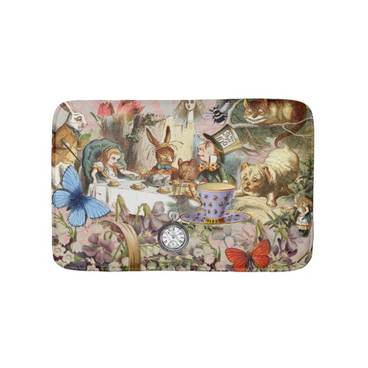 Alice in Wonderland tea party characters Badmat (Voorkant)