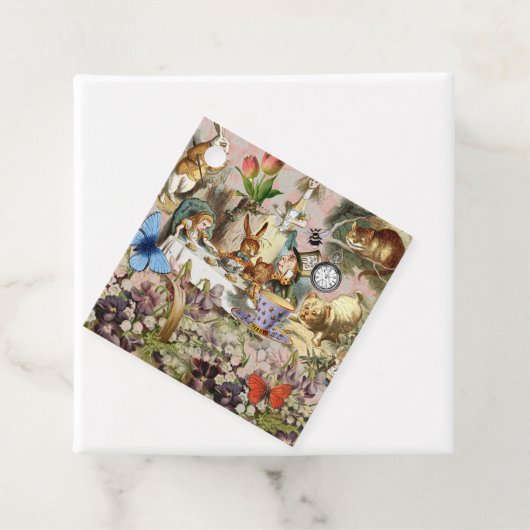 Alice in Wonderland tea party characters Bedankjes Labels (In situ)