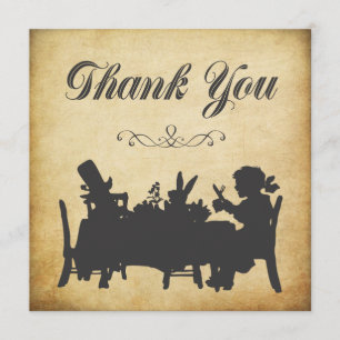 Alice in Wonderland Tea Party Dank u Bedankkaart