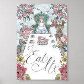 Alice in Wonderland Tea Party Eet me Poster (Voorkant)