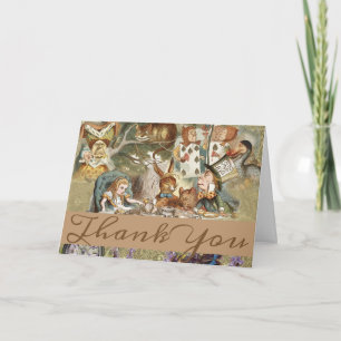 Alice in Wonderland Tea Party Gasten Bedankkaart