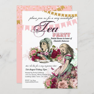 Alice In Wonderland Tea Party Invitation TOUT ÉVÉN