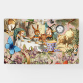 Alice in Wonderland Tea Party Kunst Spandoek (Horizontaal)