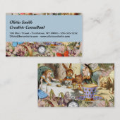 Alice in Wonderland Tea Party Kunst Visitekaartje (Voorkant / Achterkant)