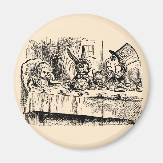  Alice in Wonderland, Tea Party Scene Magneet (Voorkant)