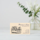  Alice in Wonderland, Tea Party Scene Visitekaartje (Staand voorkant)