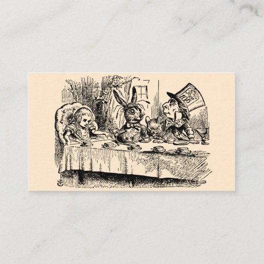  Alice in Wonderland, Tea Party Scene Visitekaartje (Achterkant)
