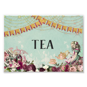 Alice in Wonderland Tea Photo Print Foto Afdruk