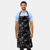 Alice in Wonderland Tea Time Black White Apron Schort (Gedragen)