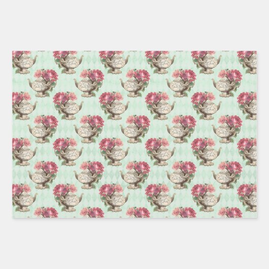 Alice In Wonderland Tea Time Wrapper Feuilles Papi (Devant 2)