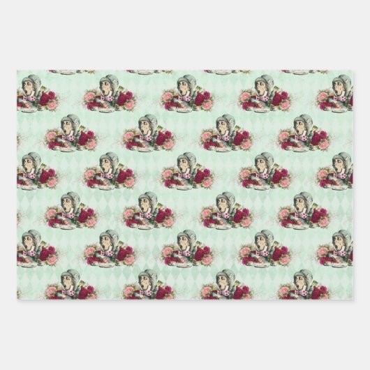 Alice In Wonderland Tea Time Wrapper Feuilles Papi (Devant)