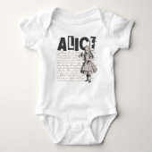 Alice in Wonderland Text & Alice Afbeelding Romper (Voorkant)