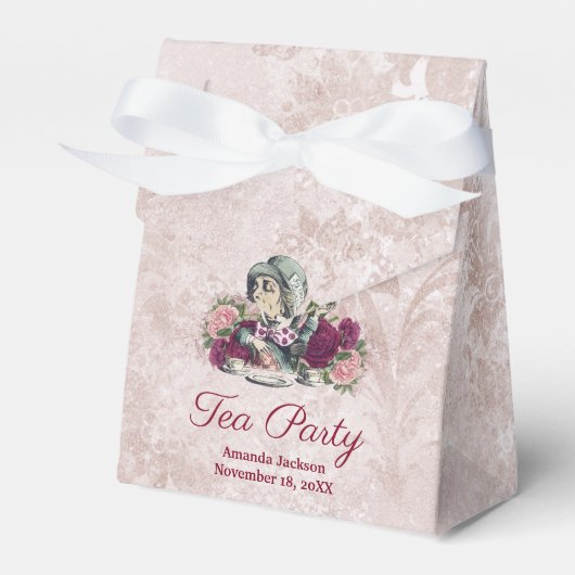 Alice in Wonderland The Mad Hatter Tea Party Bedankdoosjes (Voorkant Zijde)